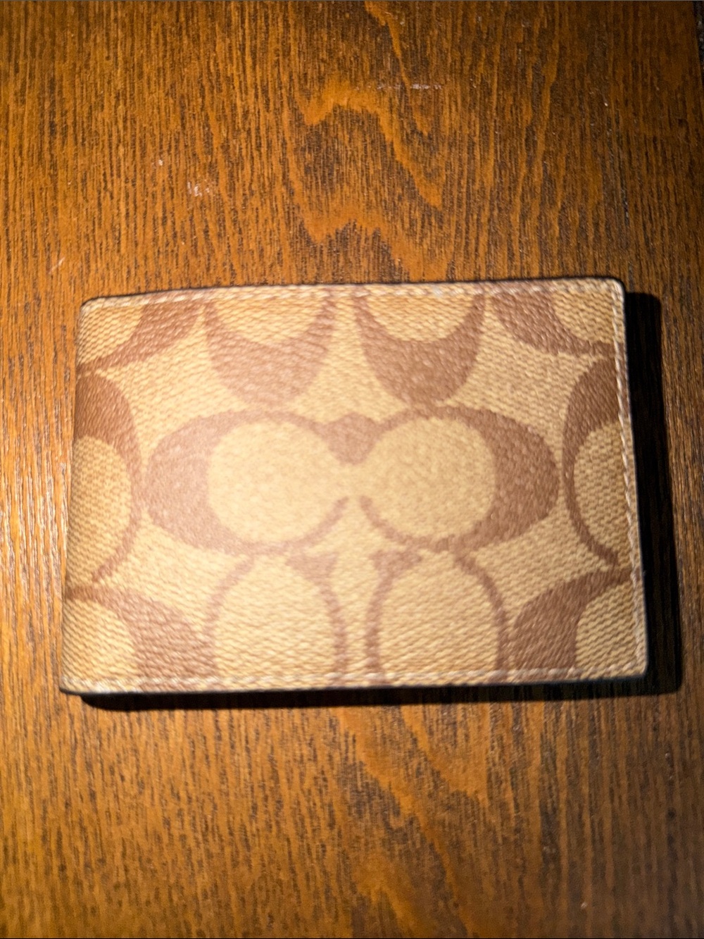 Coach Signature card/ID holder. NWOT - Tan/Brown